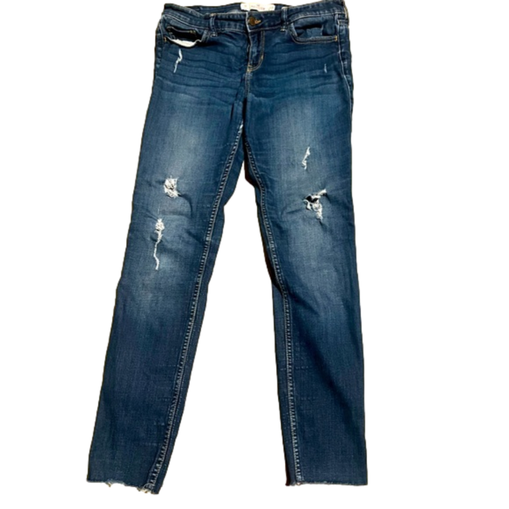 Hollister Low Rise Super Skinny Distressed Jeans